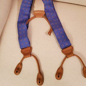 Trafalgar Men's Braces Blue with silver/red dot.